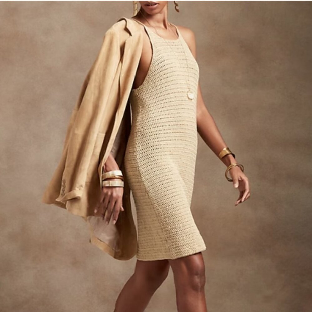NWT Banana Republic crochet mini dress - XS
